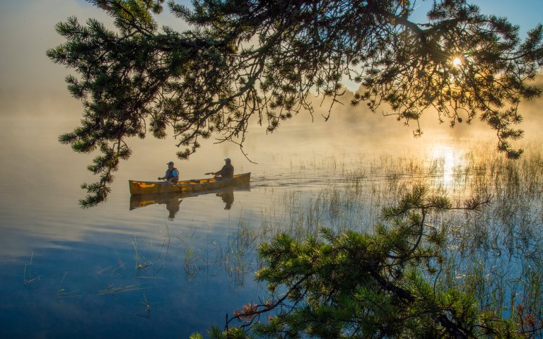 Canoeists in the Boundary Waters.
