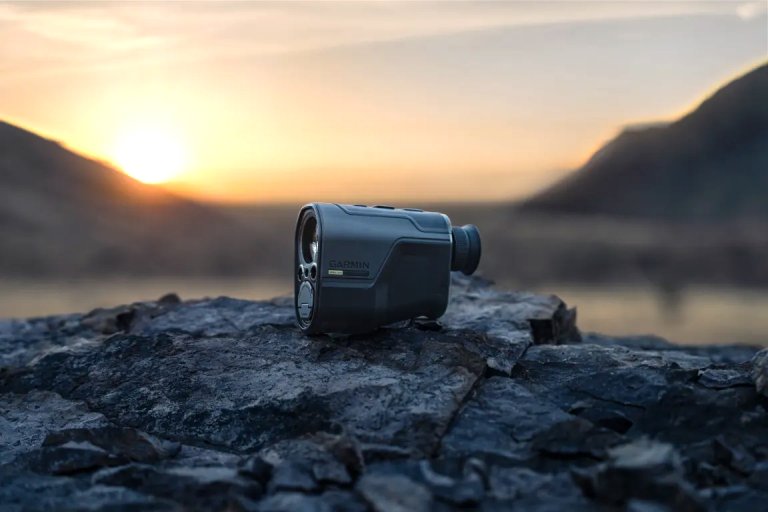 A photo of the Garmin Xero L60i on a rock.