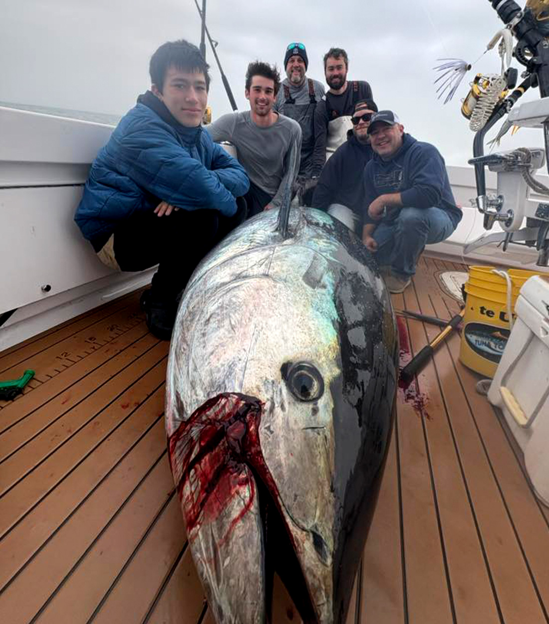 A close-up of a Virginia record tuna.
