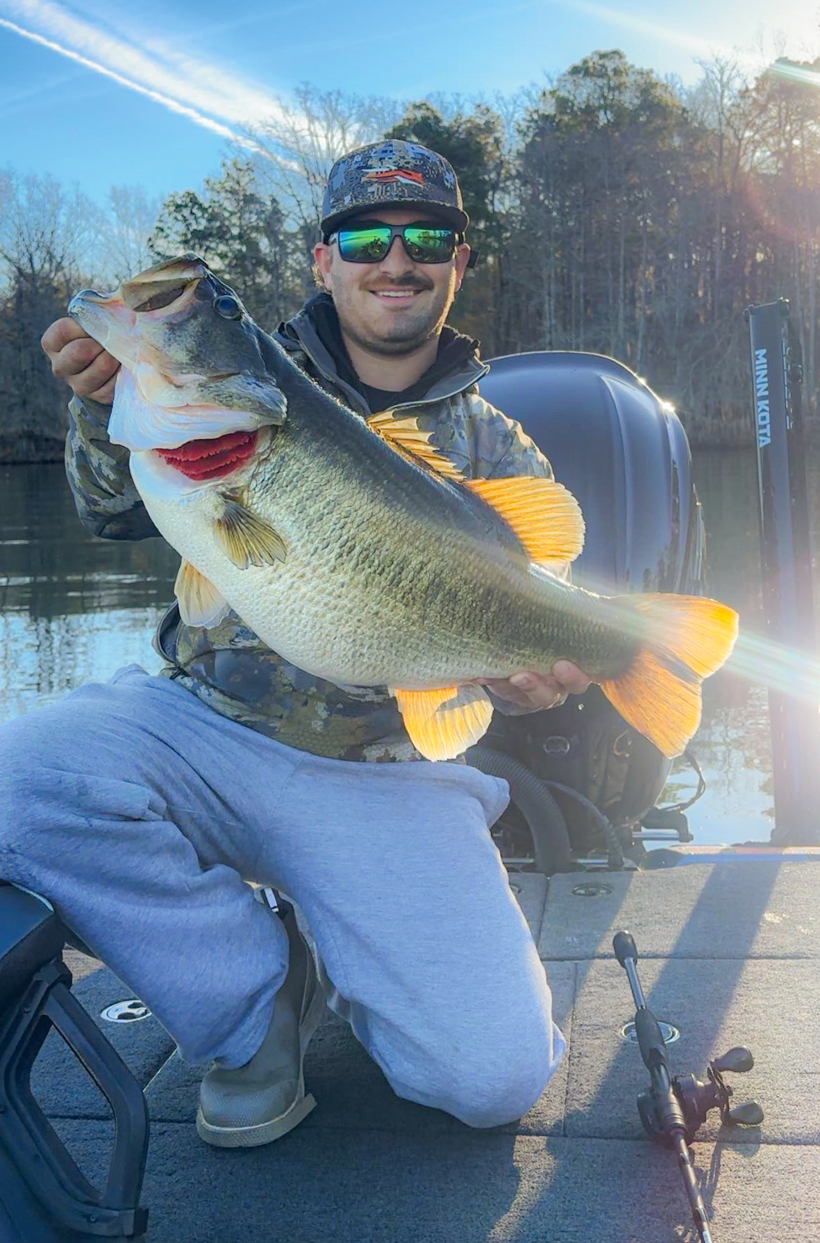 Drake Wadsworth with 13 pound bass.