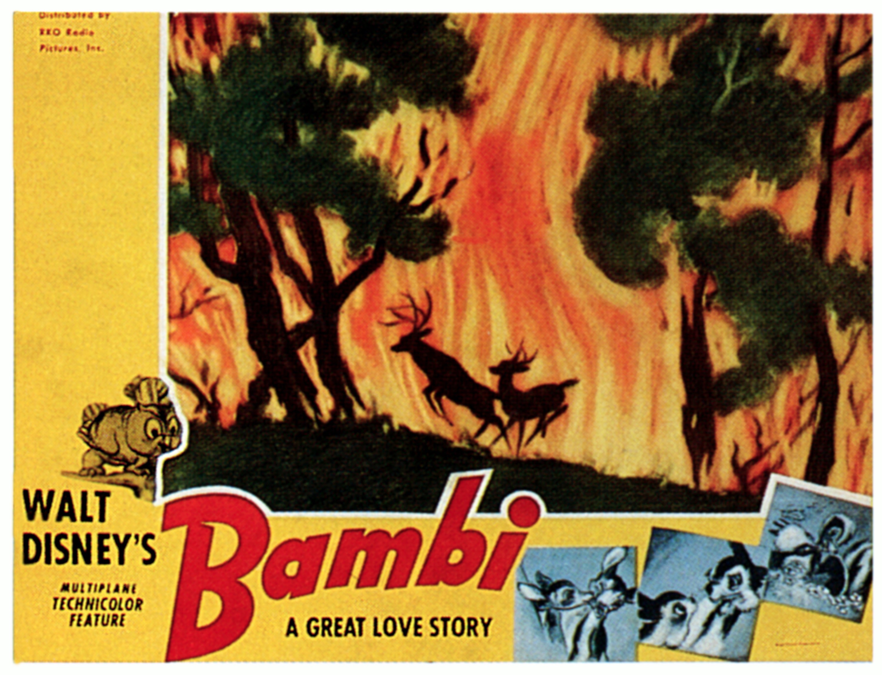 A lobbycard of the movie bambi