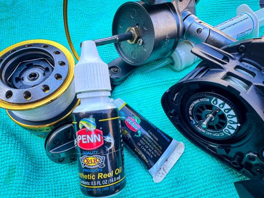 A collection of reels for maintenance.