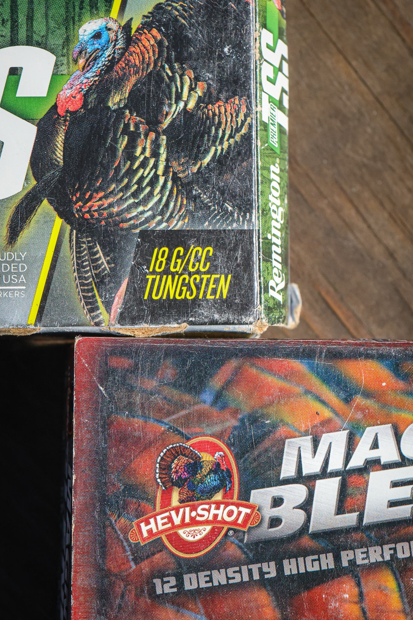 A picture of different density tungsten loads.