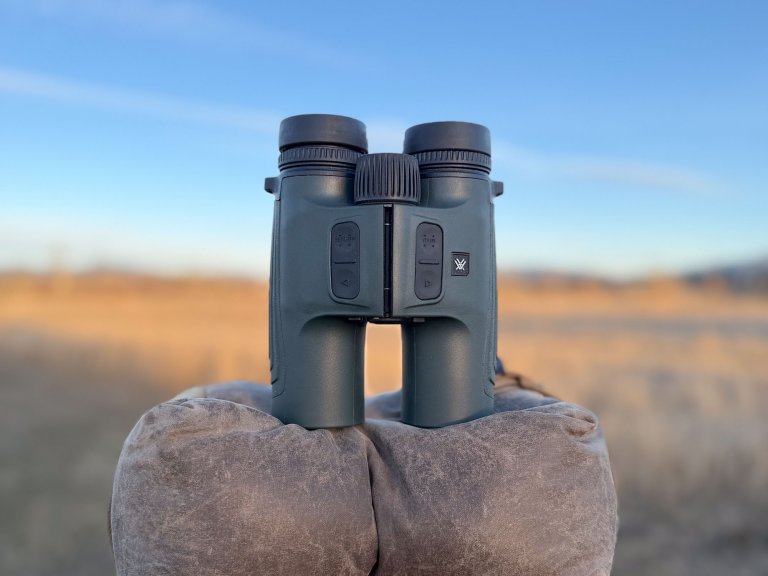 Vortex Talon HD 10K 10x42 on a shooting bag