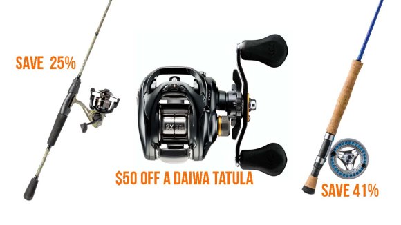 Rods, reels, and combos on sale