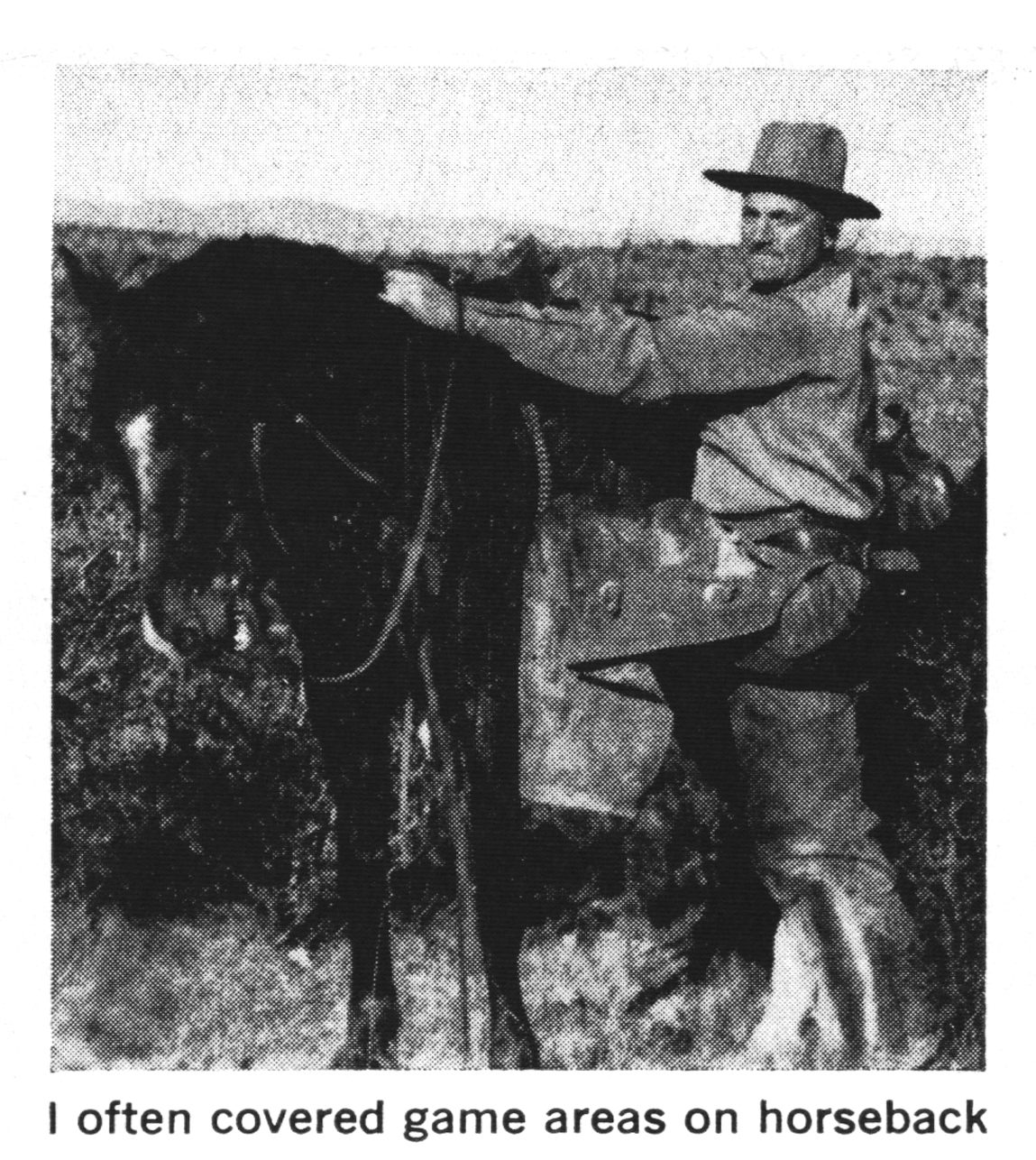 A black and white photograph of game warden Elliott Barker.