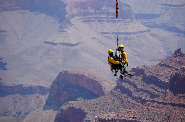 SAR personnel training in the Grand Canyon.