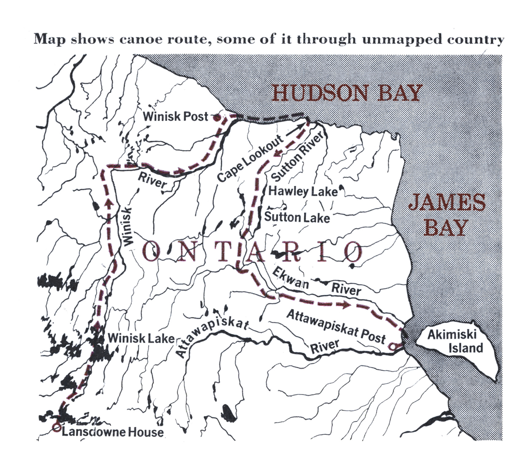 an old map of hudson bay.