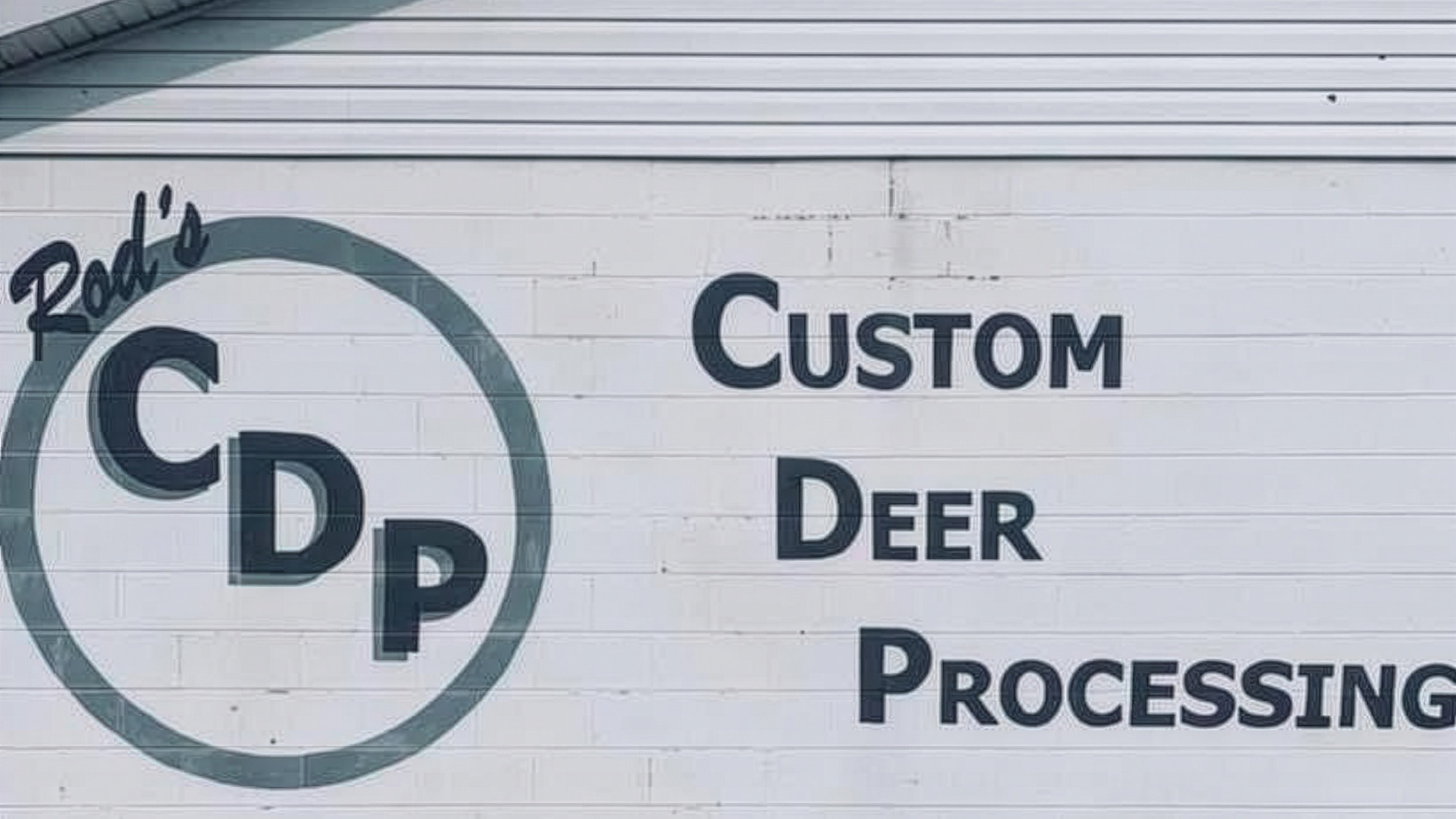 The front of the building of a deer processor in Ohio.