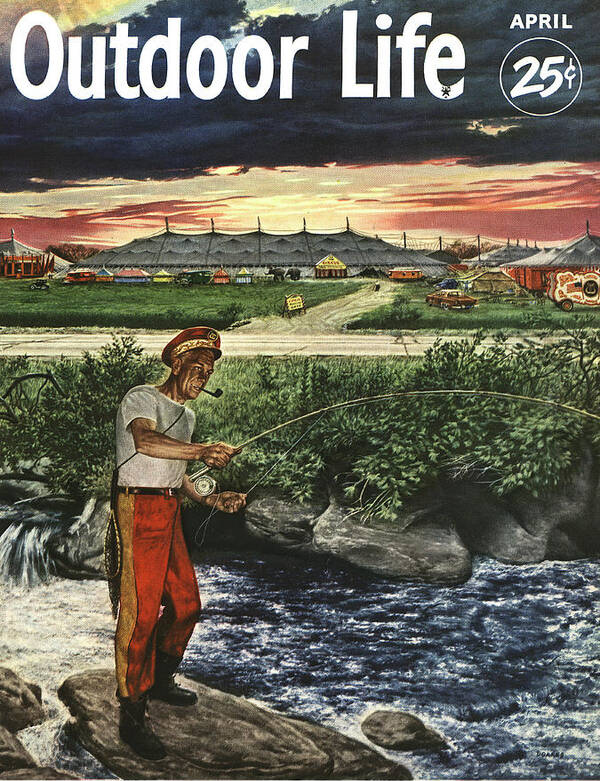 The April 1954 cover of Outdoor Life.