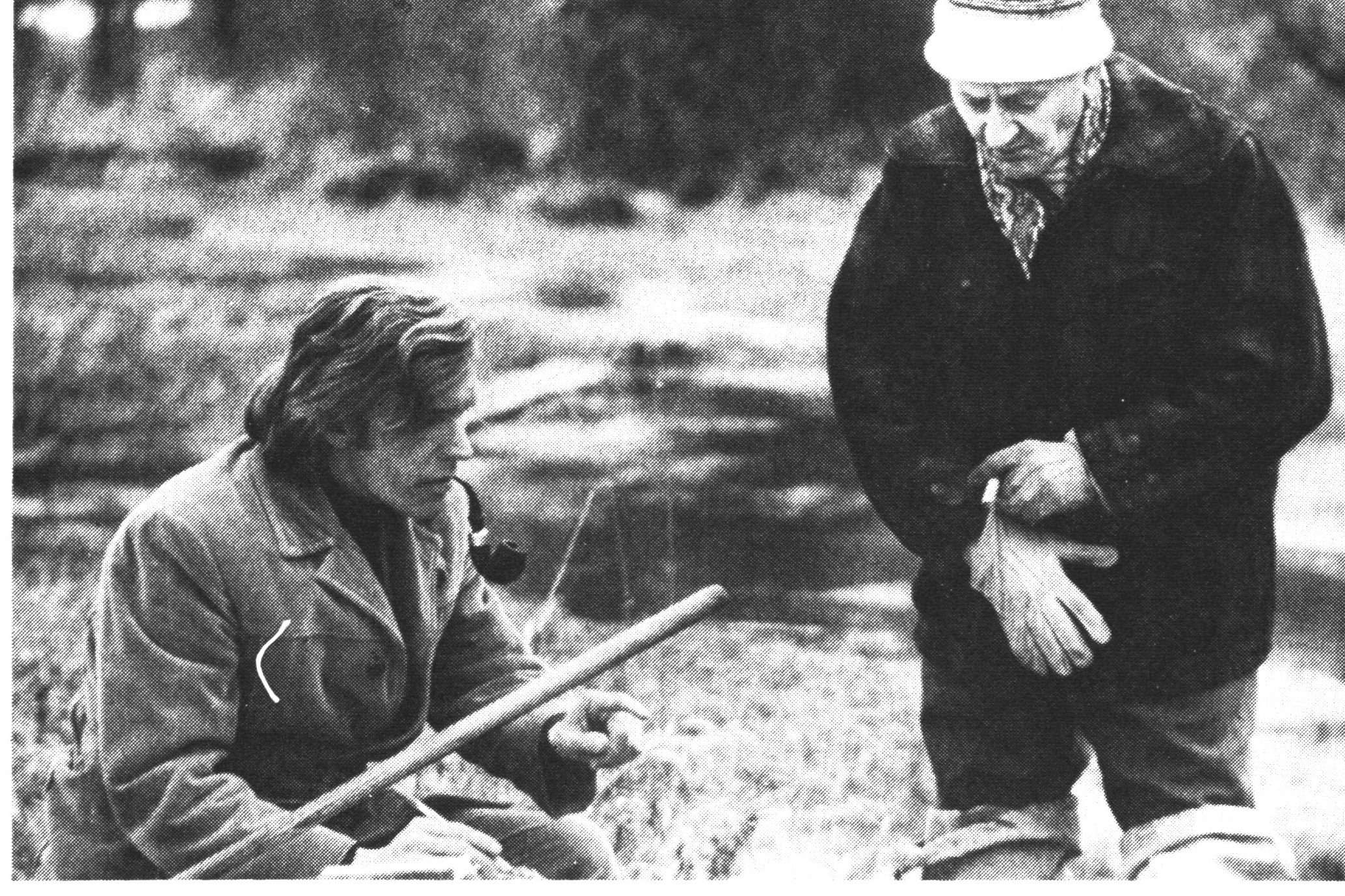 A black and white photo. 