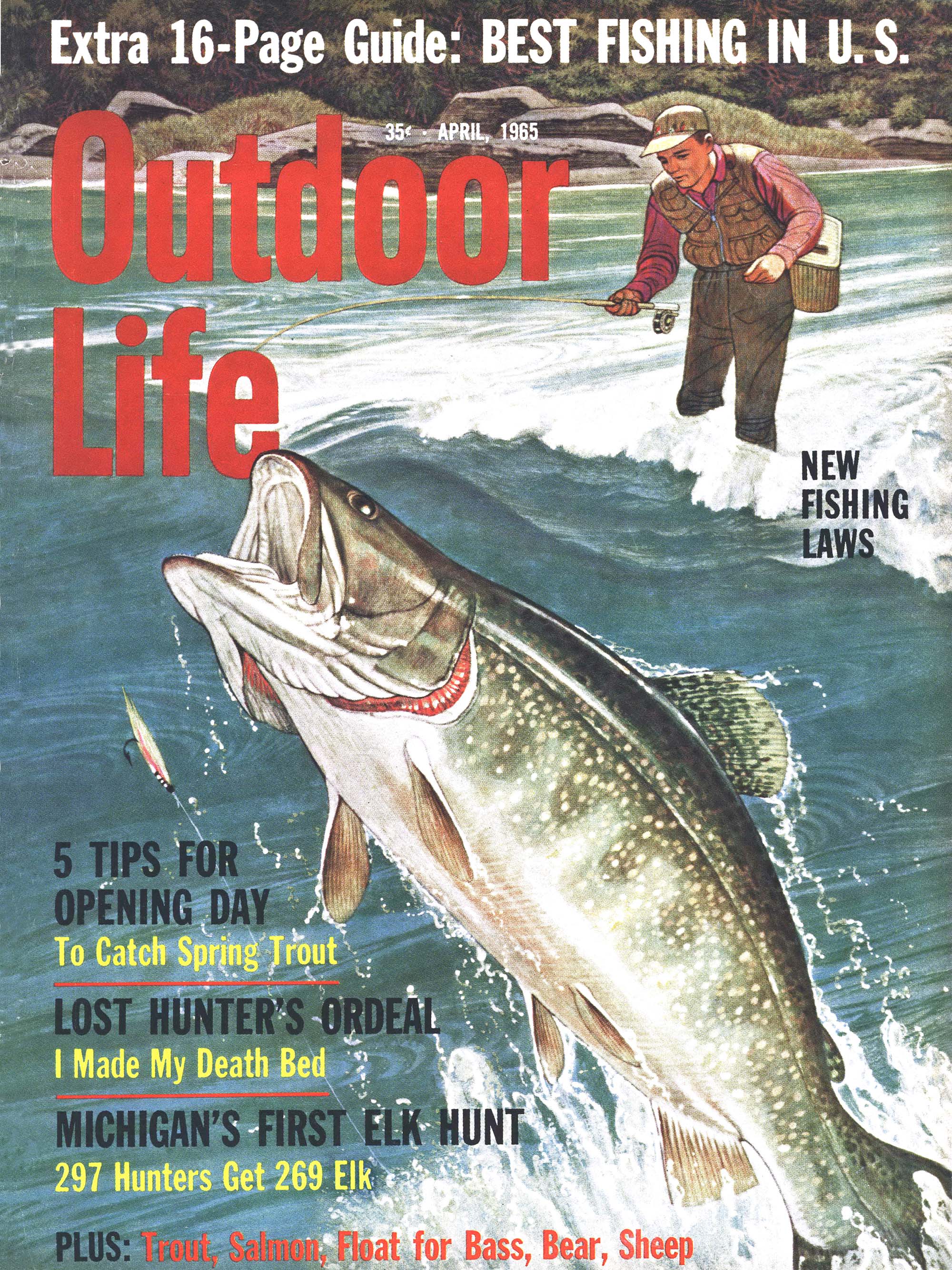 A photo of the Outdoor Life magazine cover from April 1965.