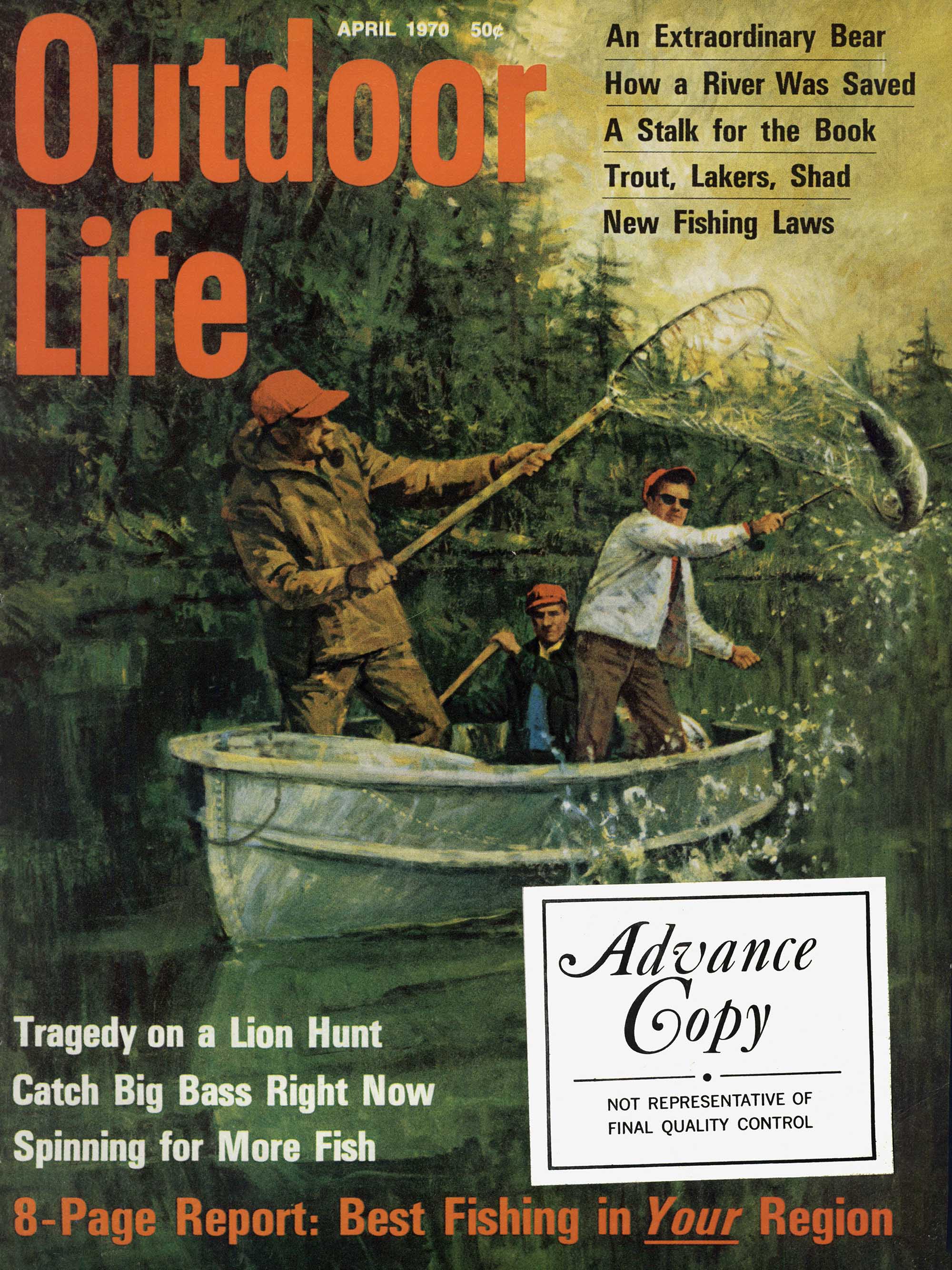 A cover of April 1970 issue of Outdoor Life.