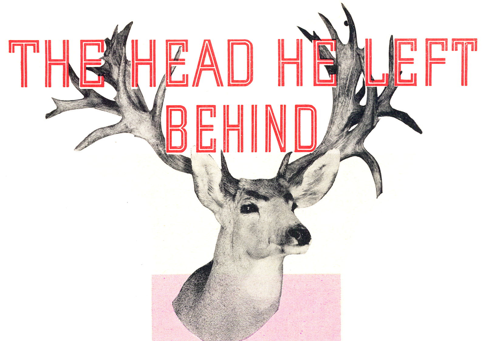 the head he left behind text behind a giant nontypical mule deer buck.