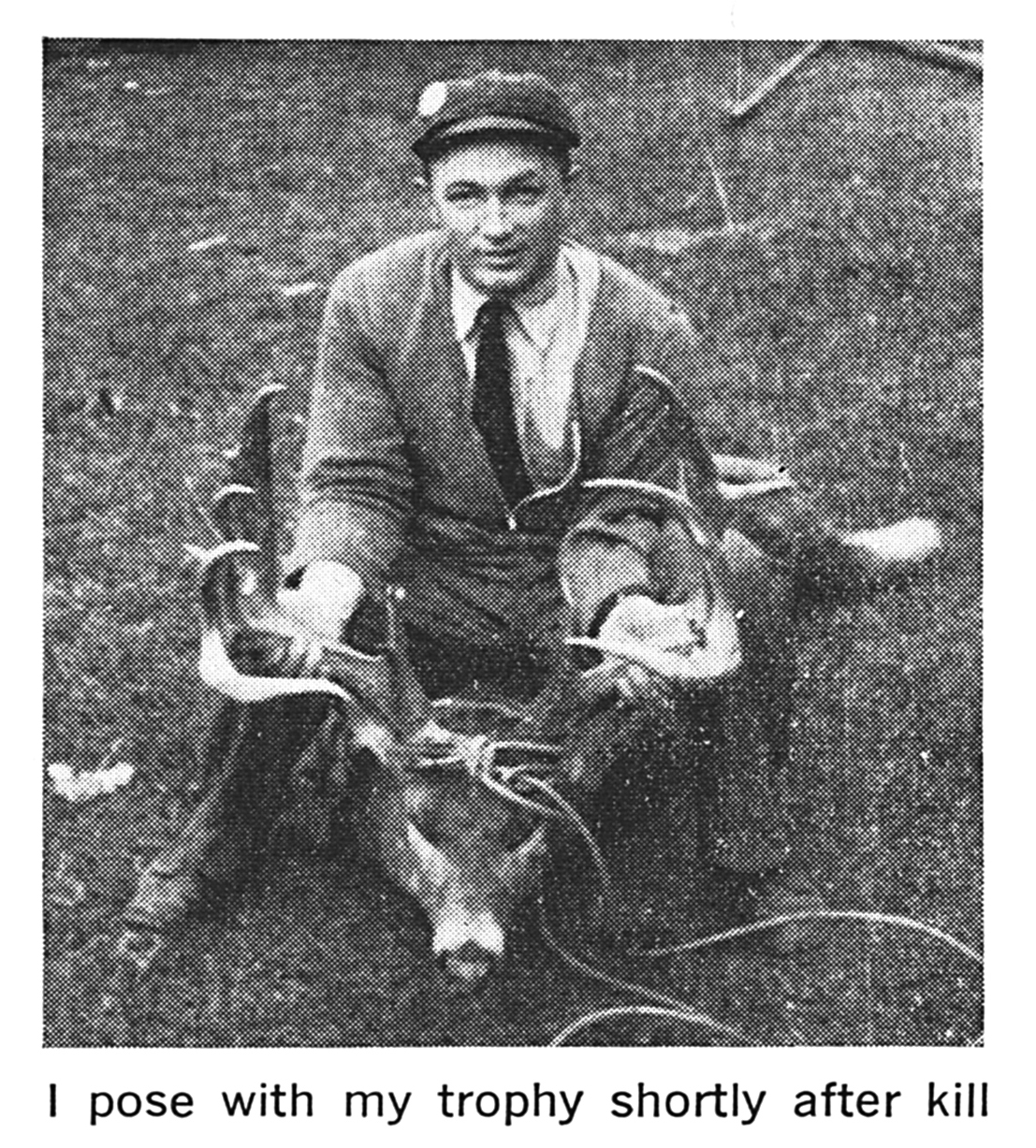 The cuyler hill NY buck in a black and hwite photo