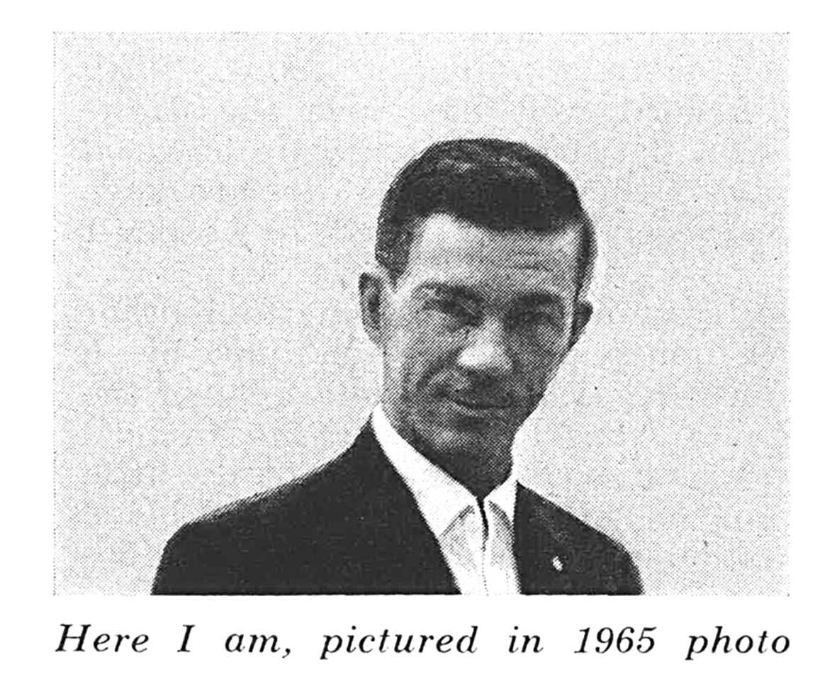 a black and white photo of Earl E. Guess in 196