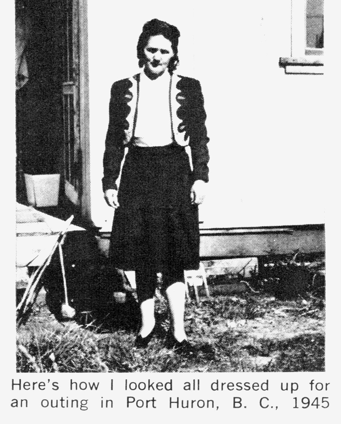 A black and white photo of olive a frederickson