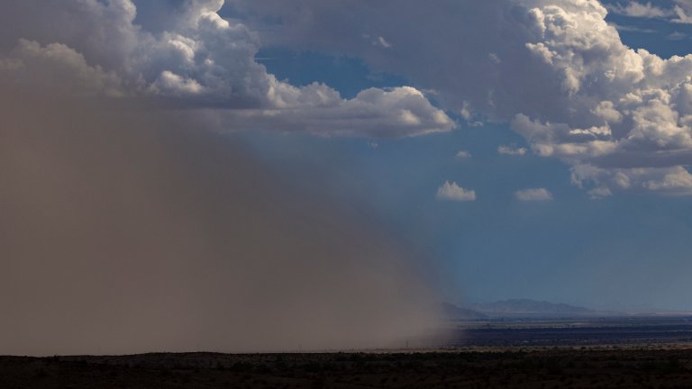 A dust storm rolls across arizona.
