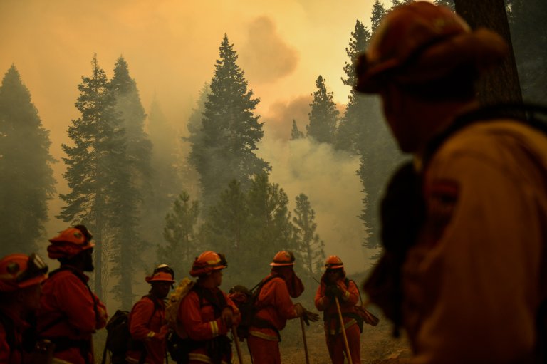 Firefighters on the Dixie Fire.