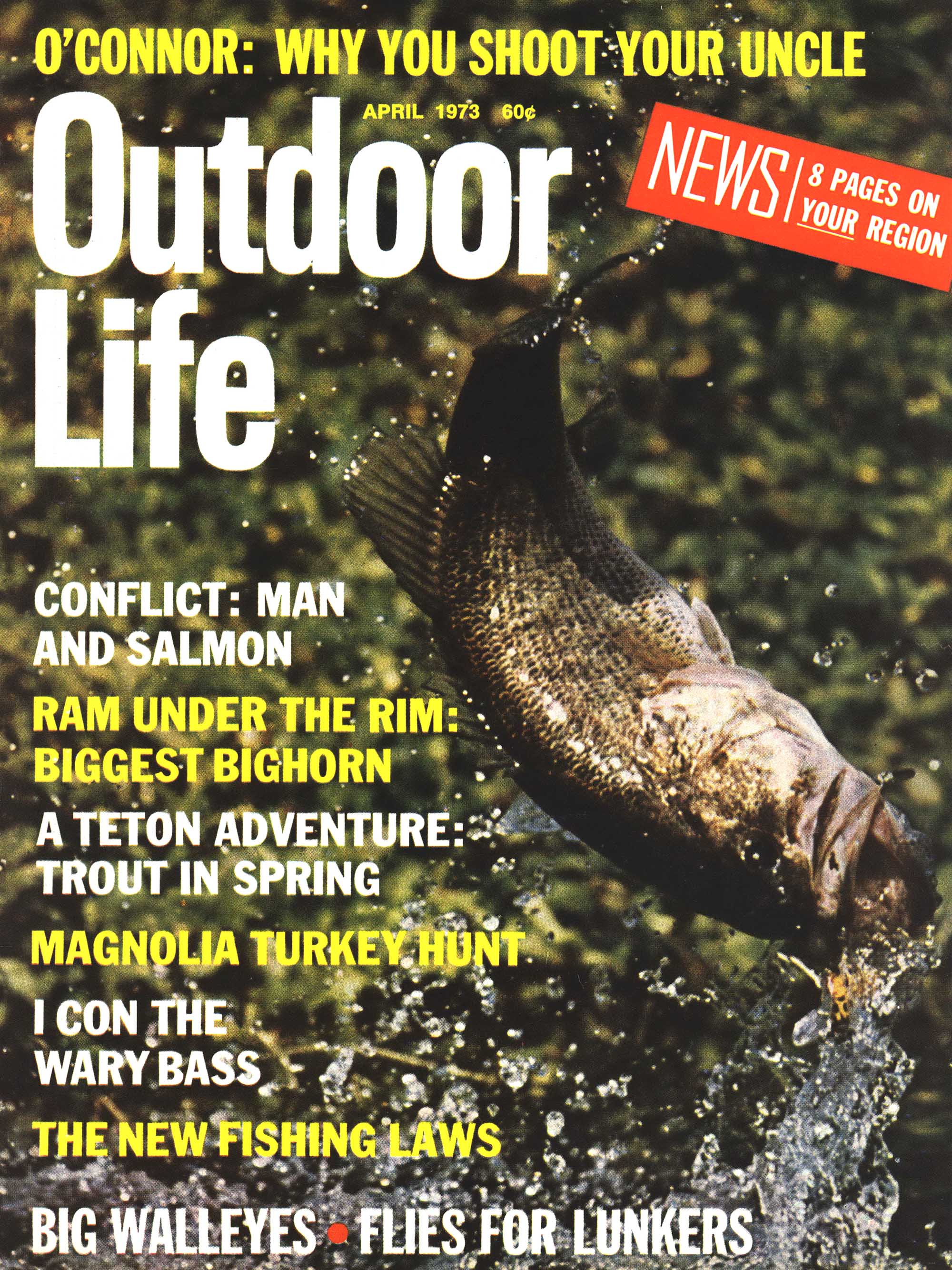 The april 1973 cover of outdoor life