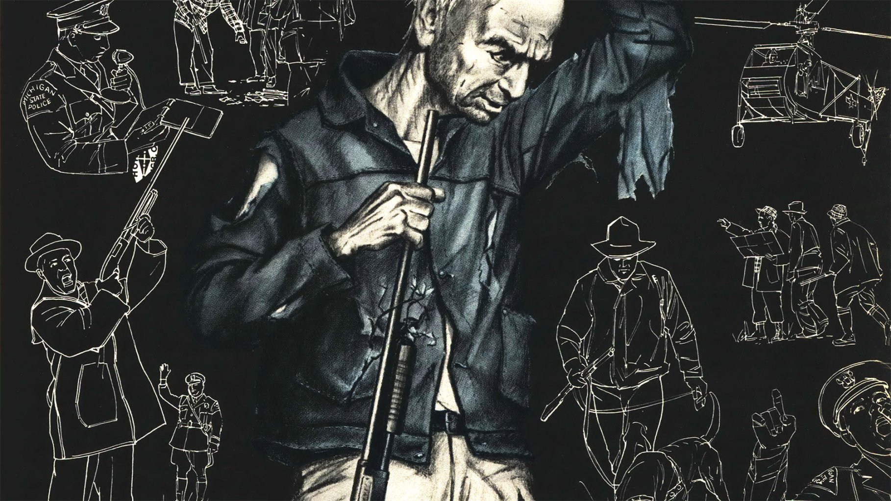 an illustration of a lost, haggard man