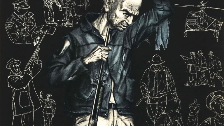 an illustration of a lost, haggard man