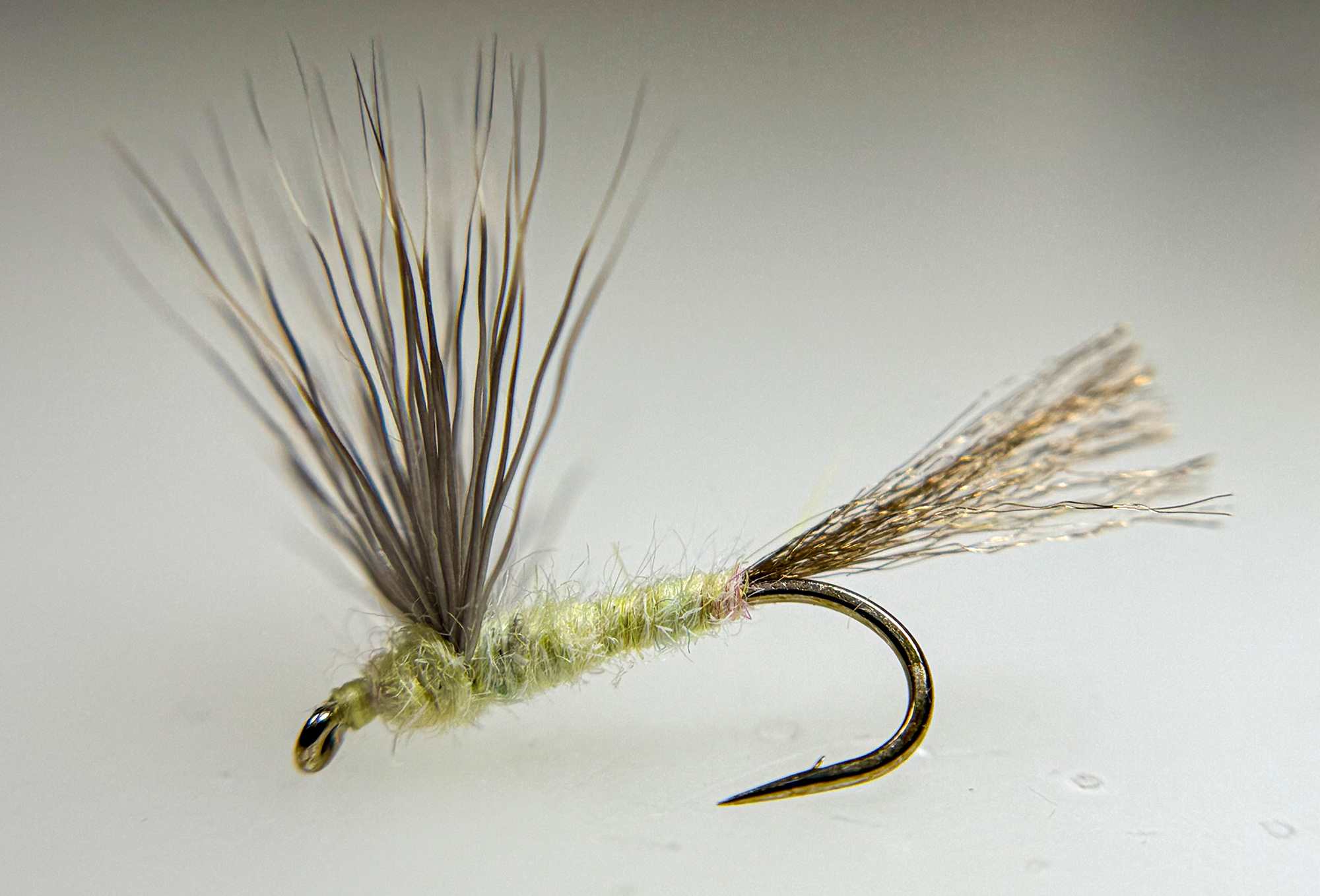 An elk hair post dry fly.