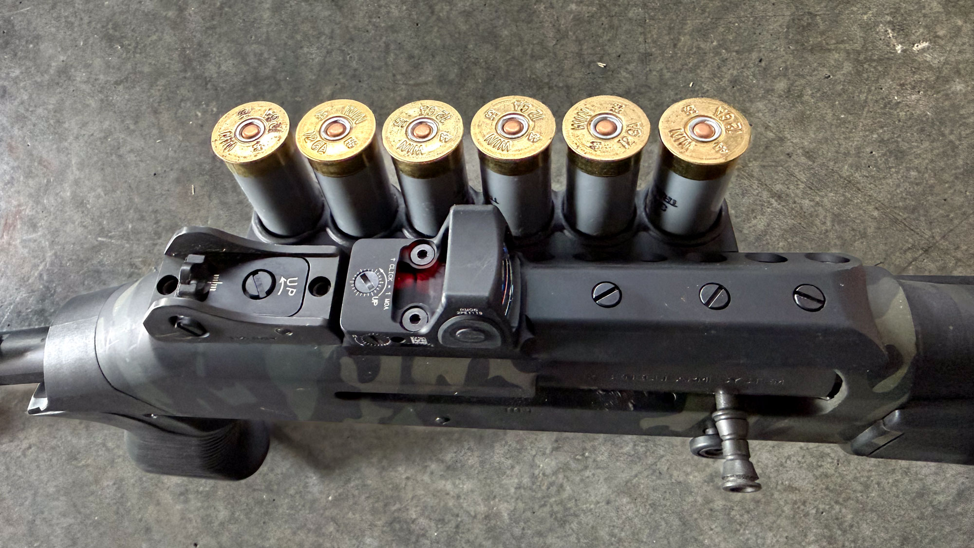 top down view of a Benelli M4 EXT