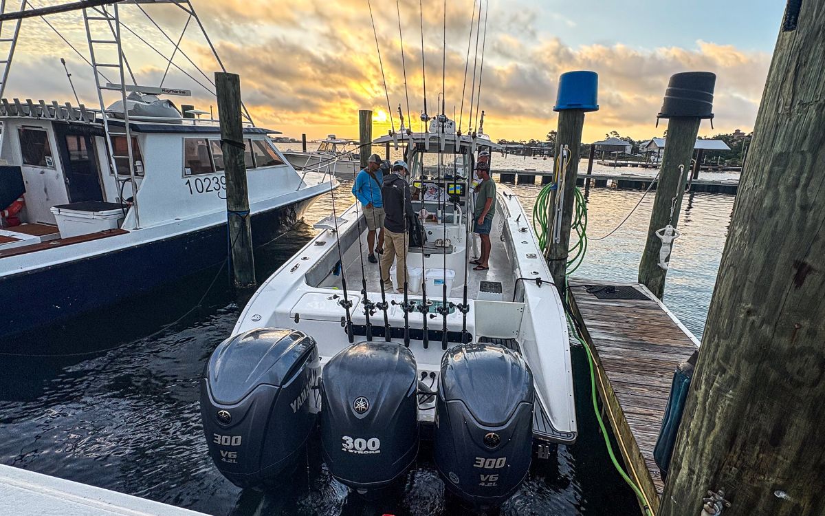 The offshore boat we were in catching amberjack