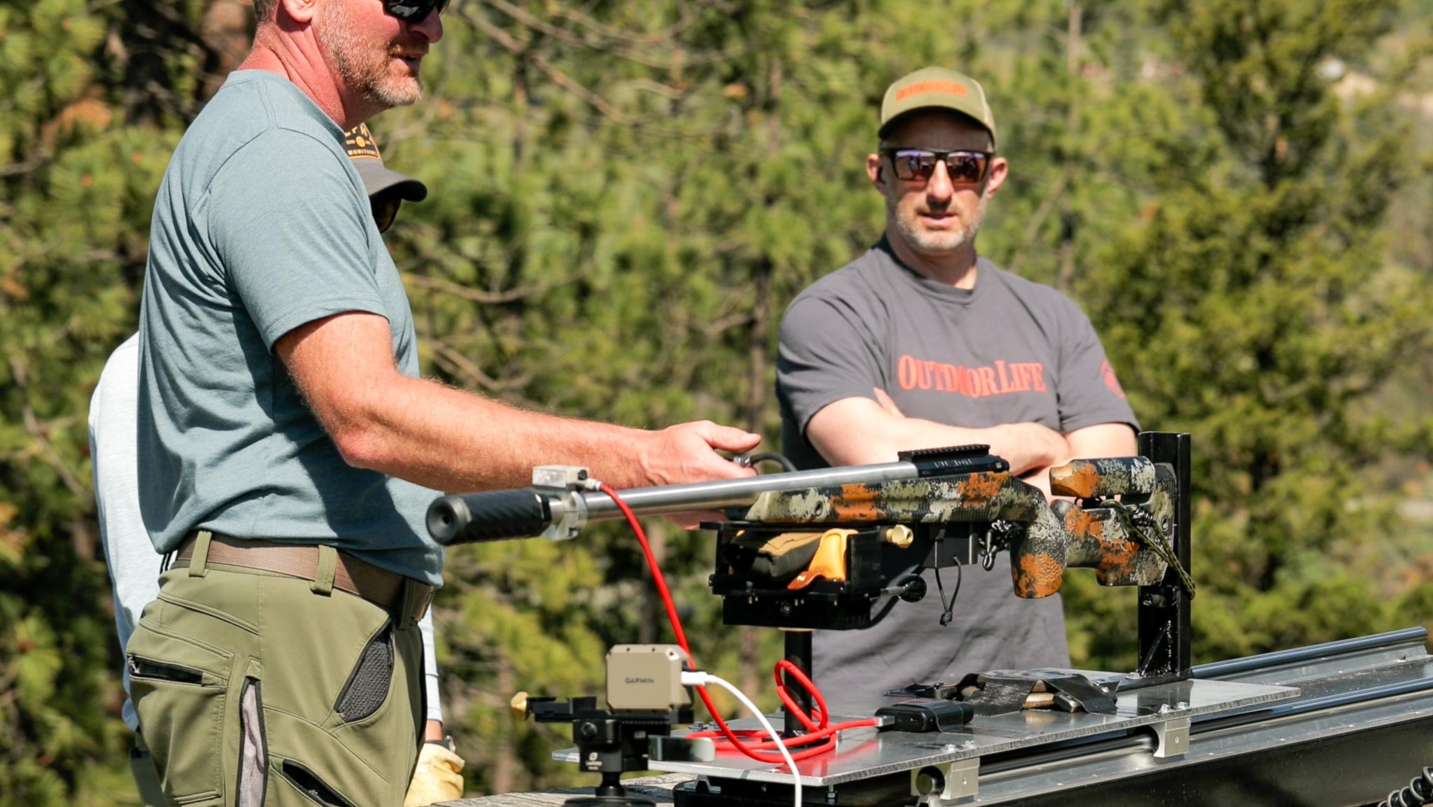A sled designed to measure rifle recoil and suppressor recoil