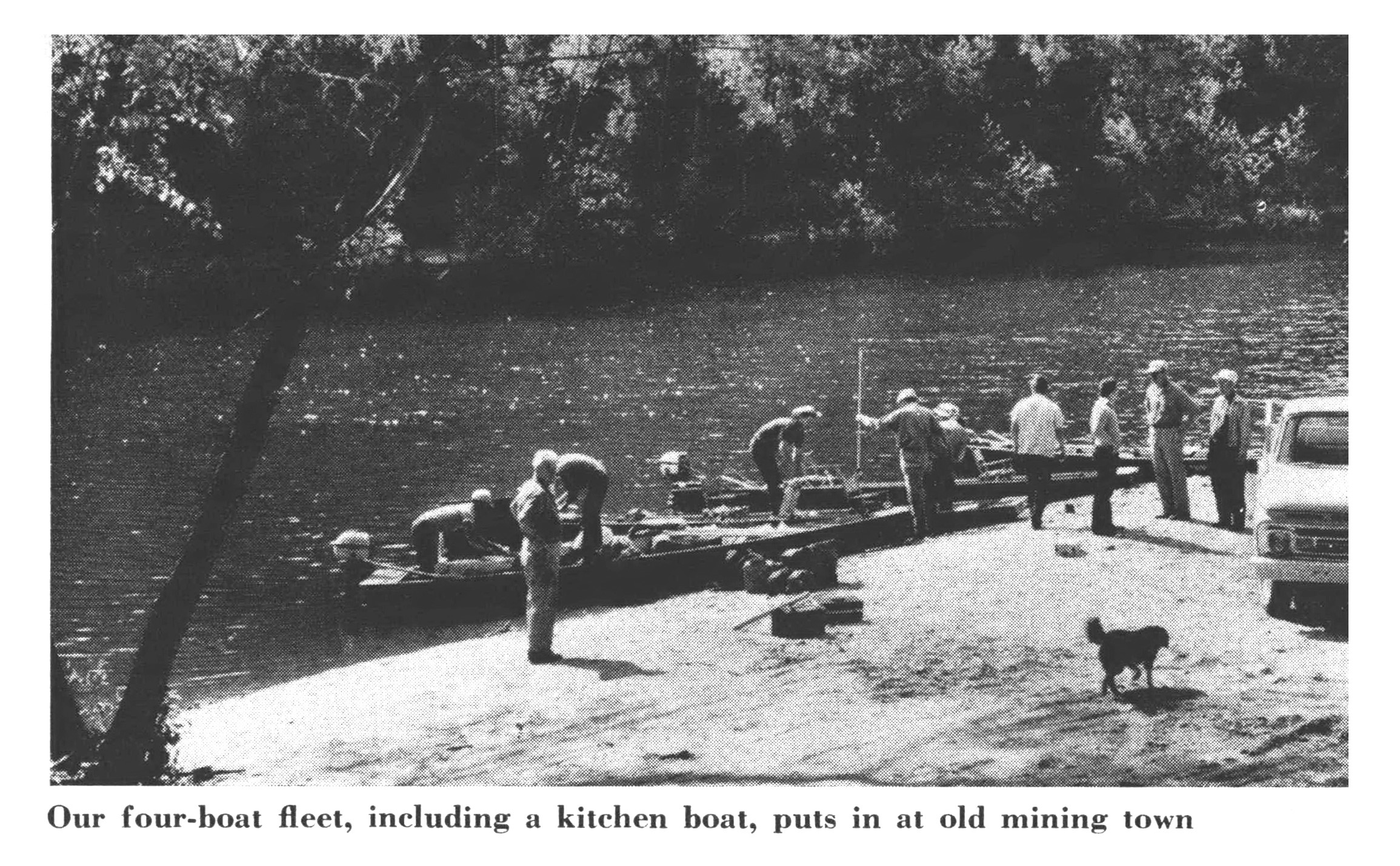 An old black and white photo of boats on the Buffalo.