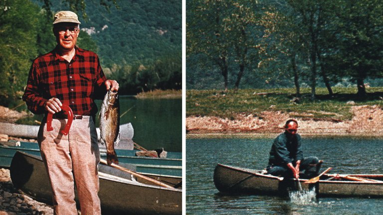 Old color photos of smallmouth fishing