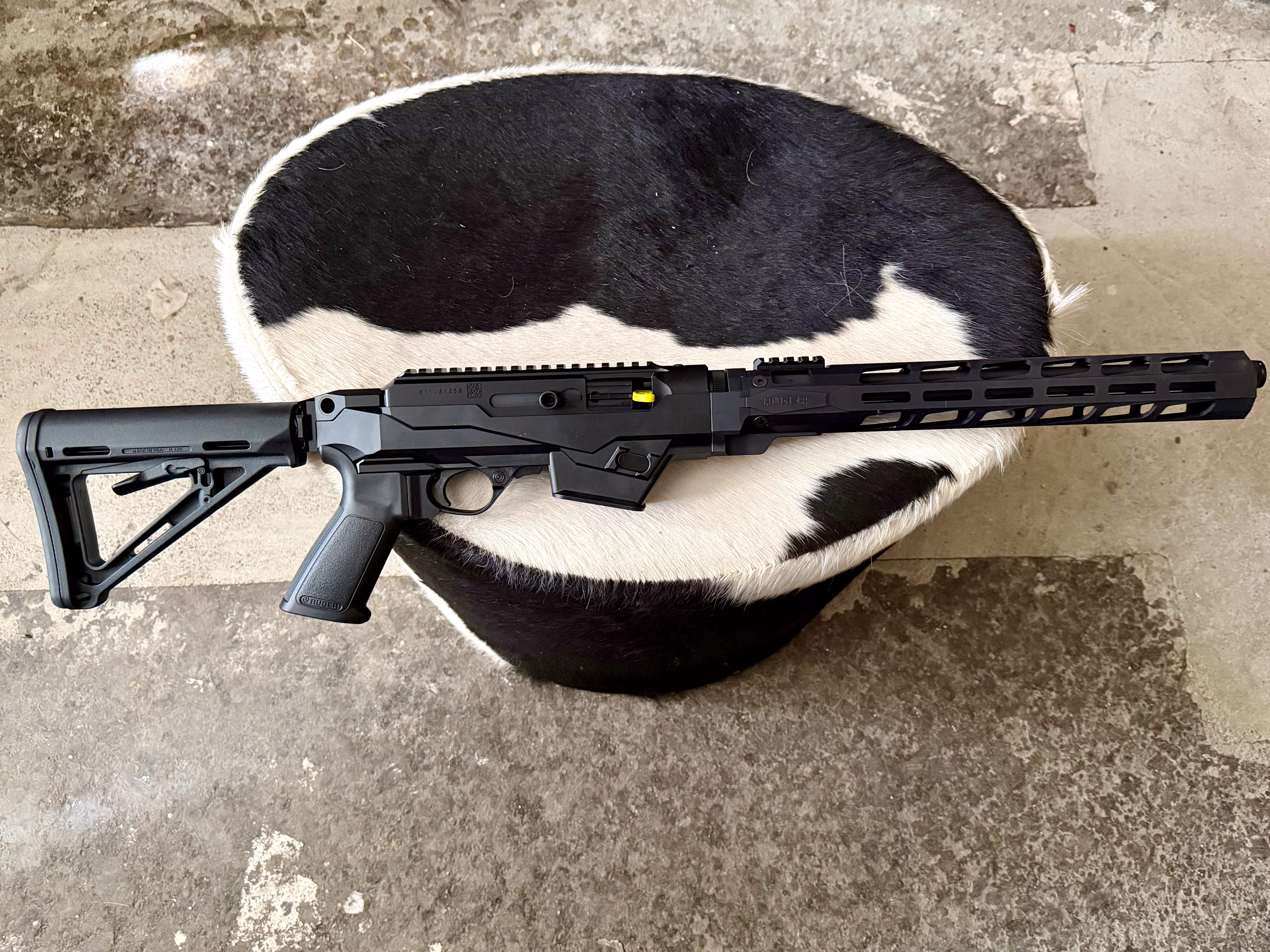 Preparing to add an optic to the Ruger PC Carbine at the PCC test
