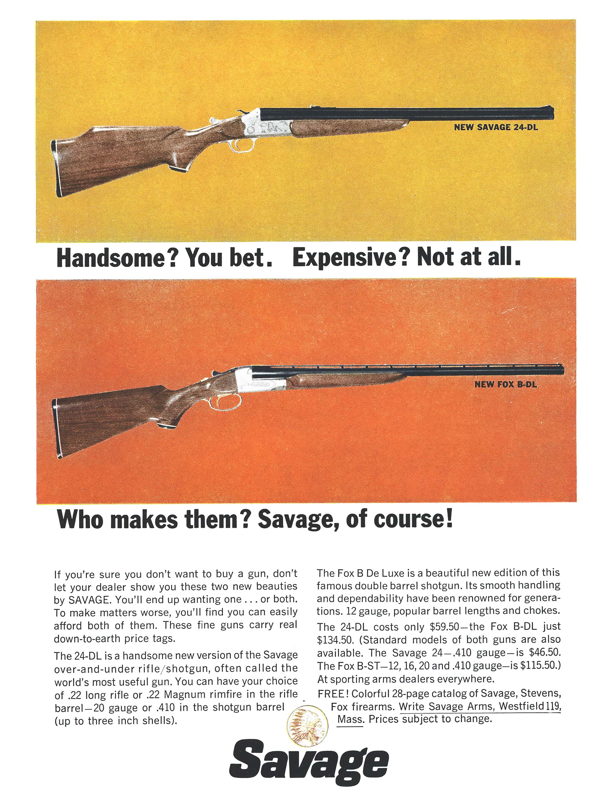 A Savage gun ad from the pages of Outdoor Life magazine