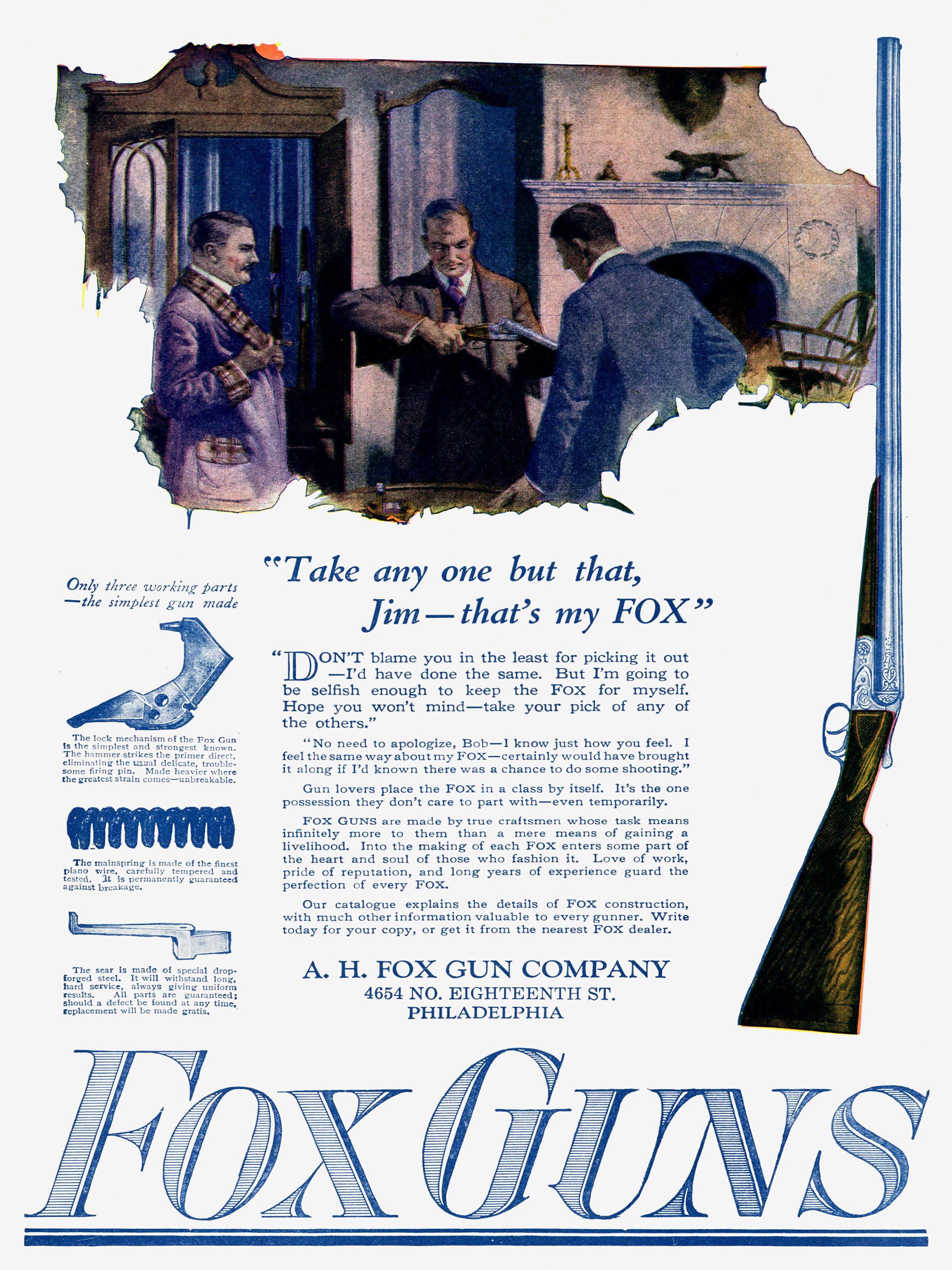 A Fox gun ad from the pages of Outdoor Life magazine
