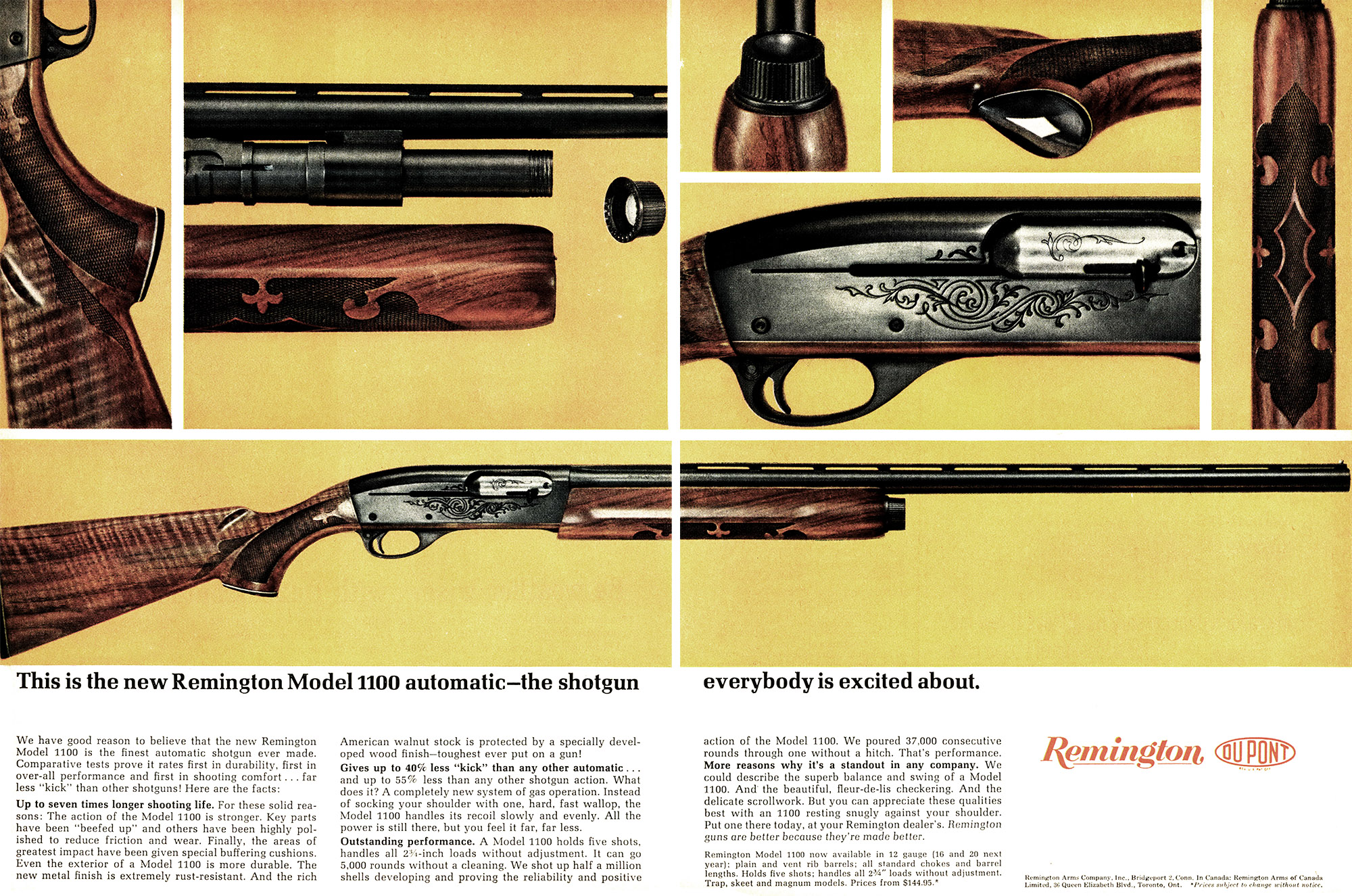 A Remington 1100 gun ad from the pages of Outdoor Life magazine
