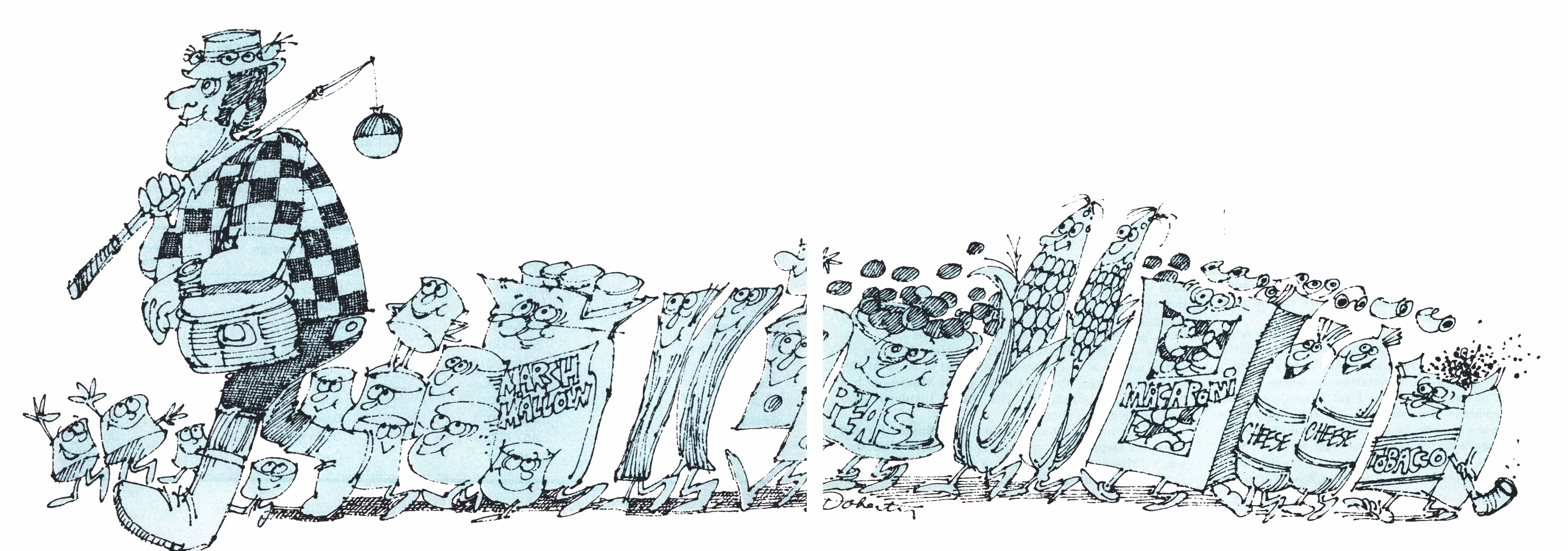 An illustration of a fisherman bait.
