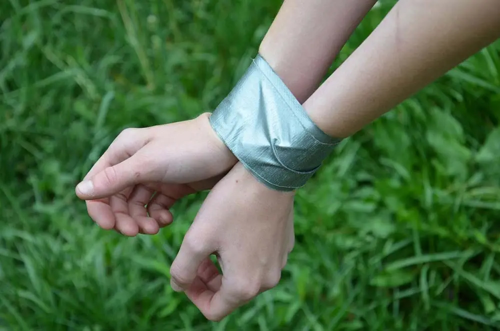 duct tape restraint in a survival situation