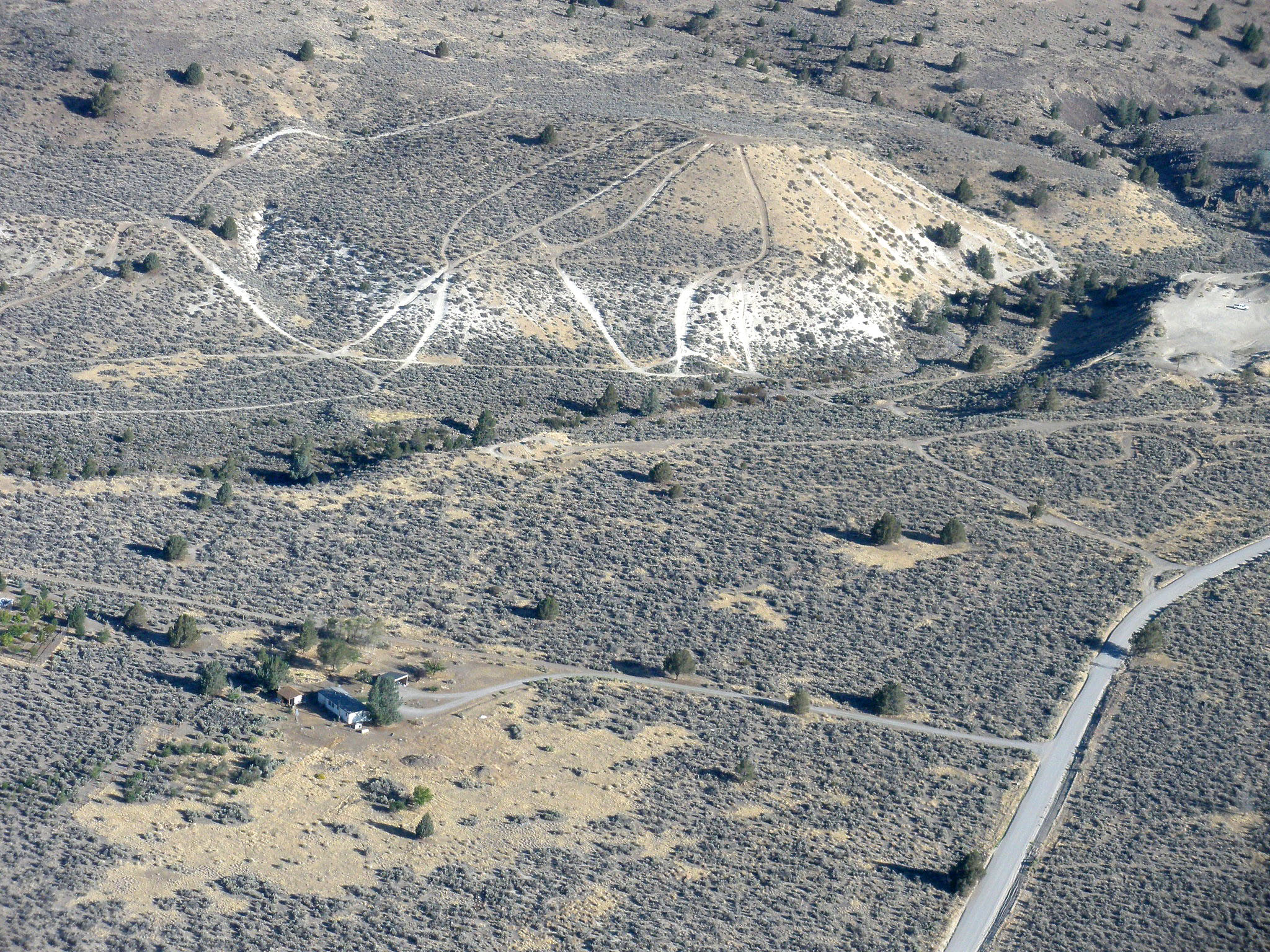 An OHV area seen from above.