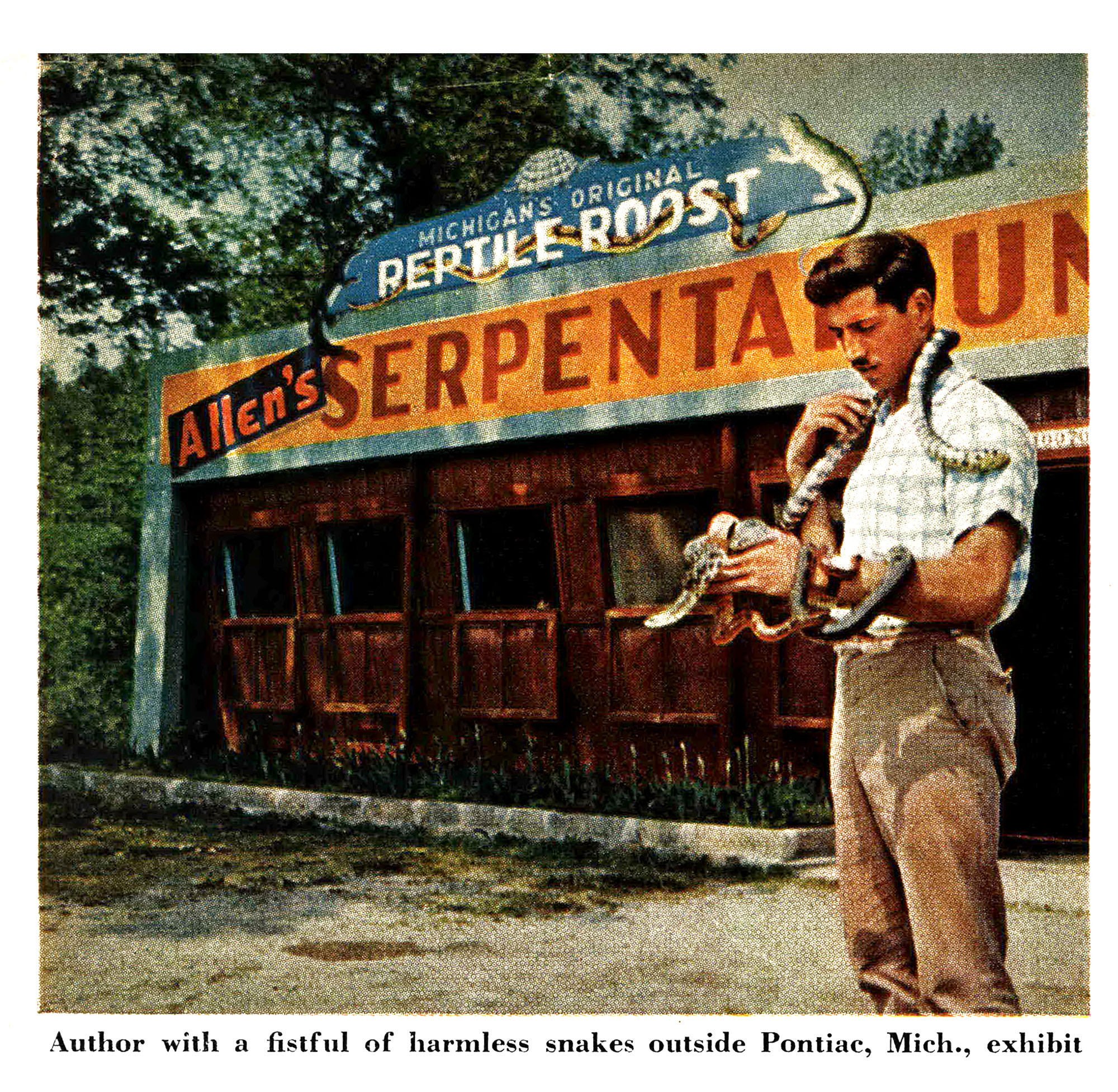 Paul E. Allen outside Allen's Reptile Roost Serpentarium.