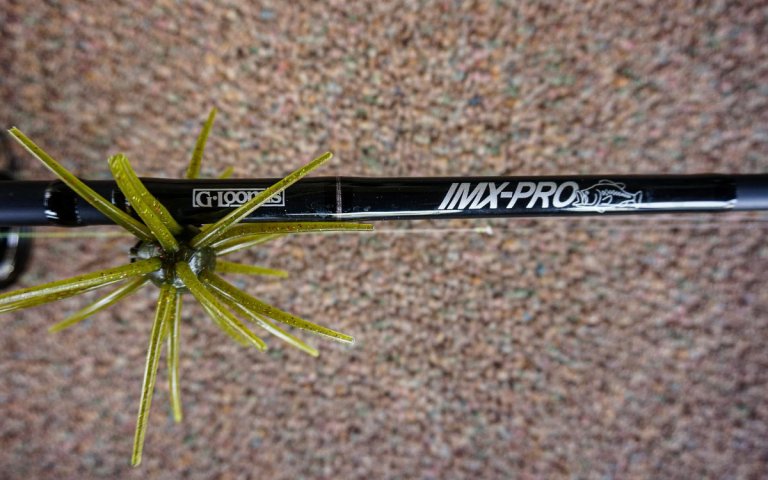 The G.Loomis IMX-Pro spinning rod used for urchin baits