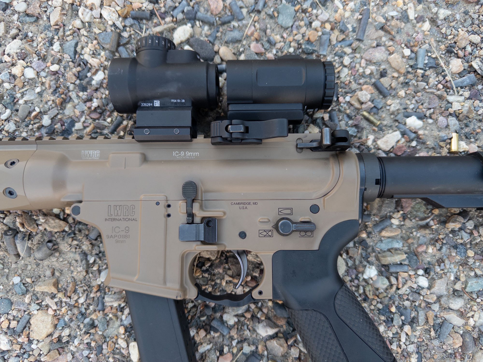 LWRC IC-9 lying on the ground