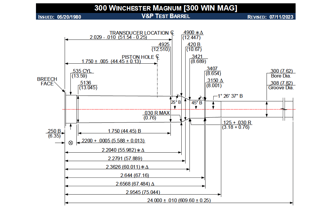 300 win mag saami spec drawings