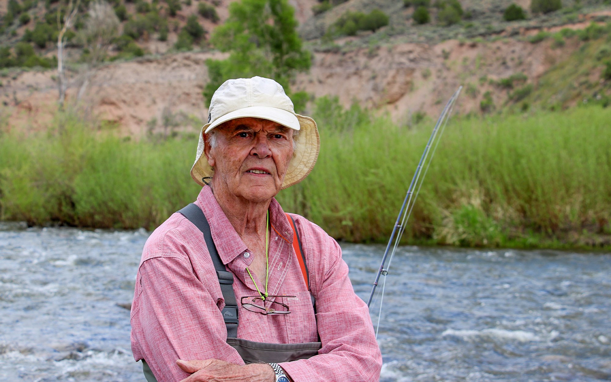 Roger Hill, a Colorado fly fisherman, on the Eagle River.