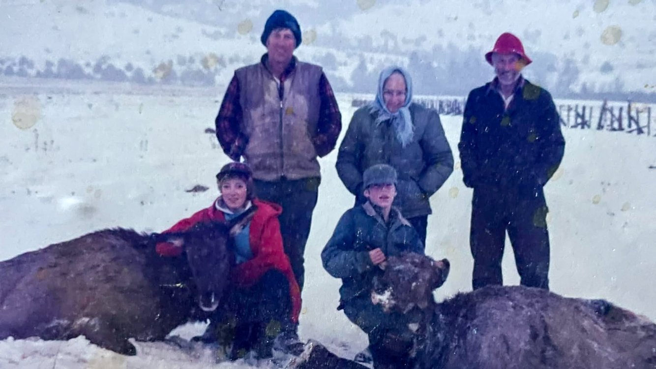 An old photo of elk hunters