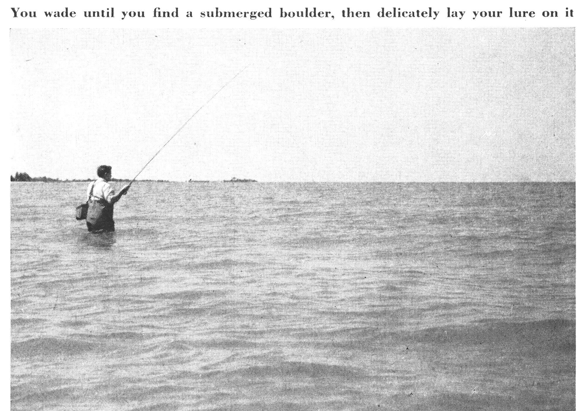 wade fishing for bass