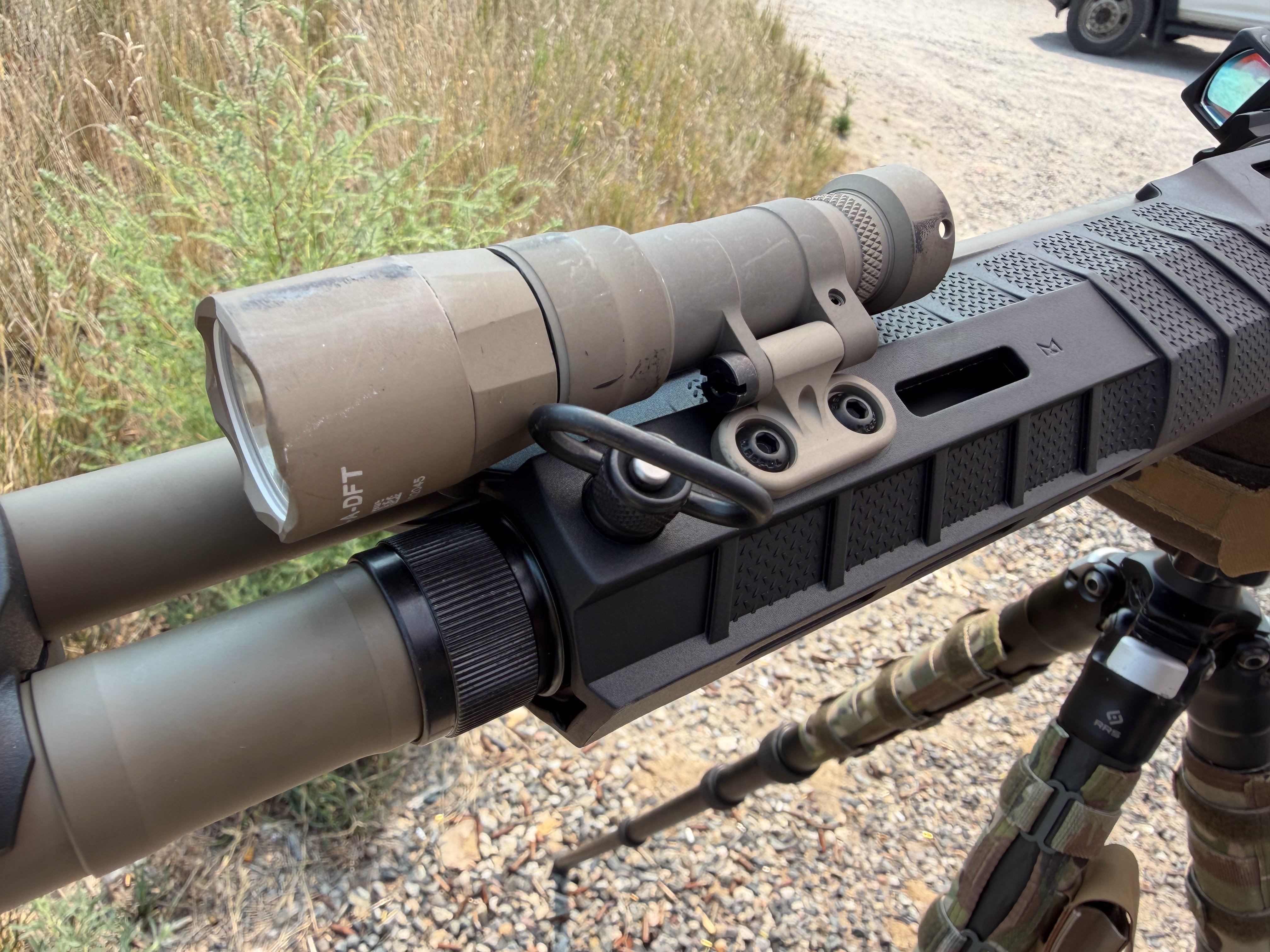 Benelli M2-G1 fore-end with Surefire light mounted
