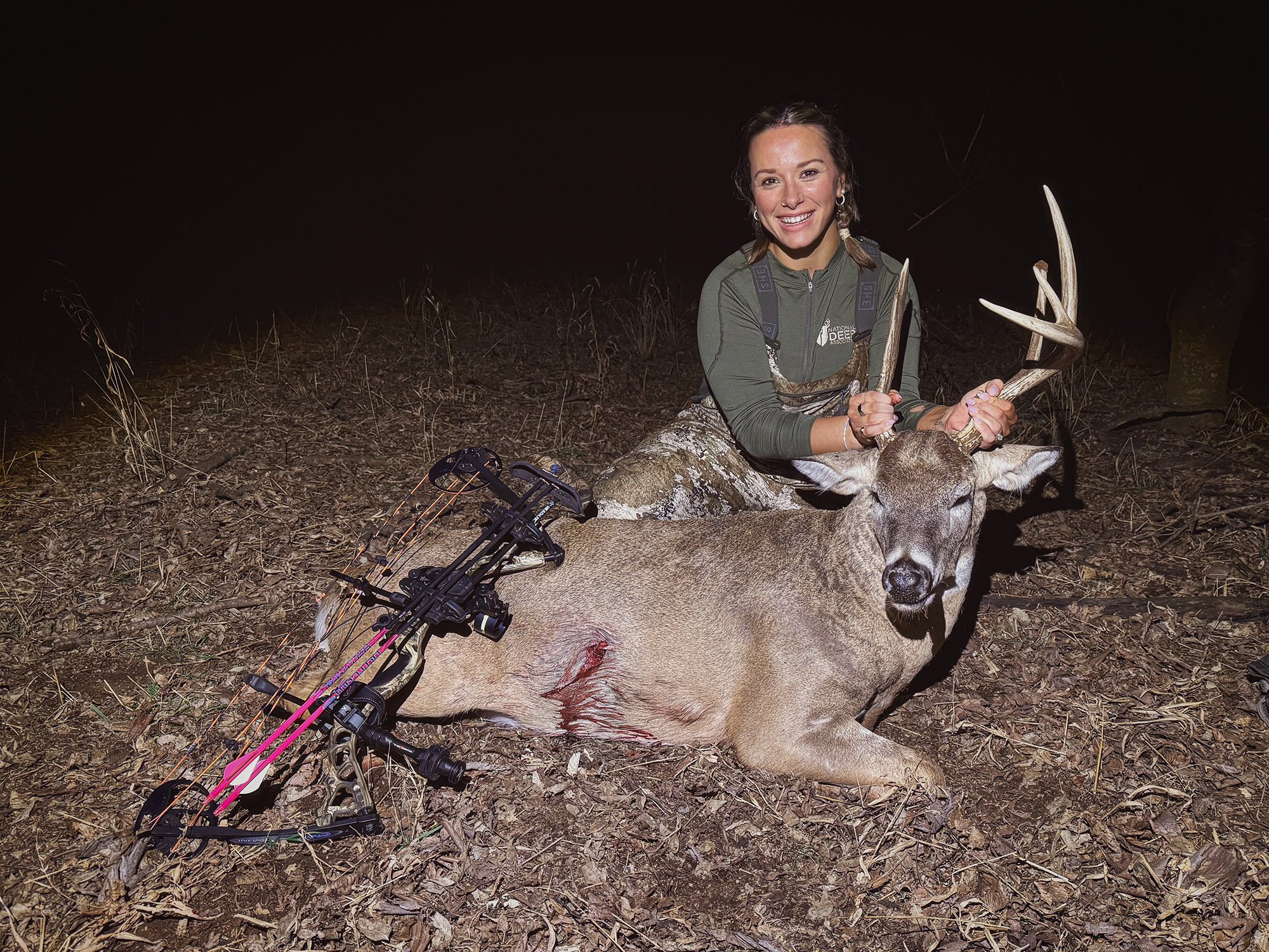 Catherine Appling-Pooler with a nice archery buck.