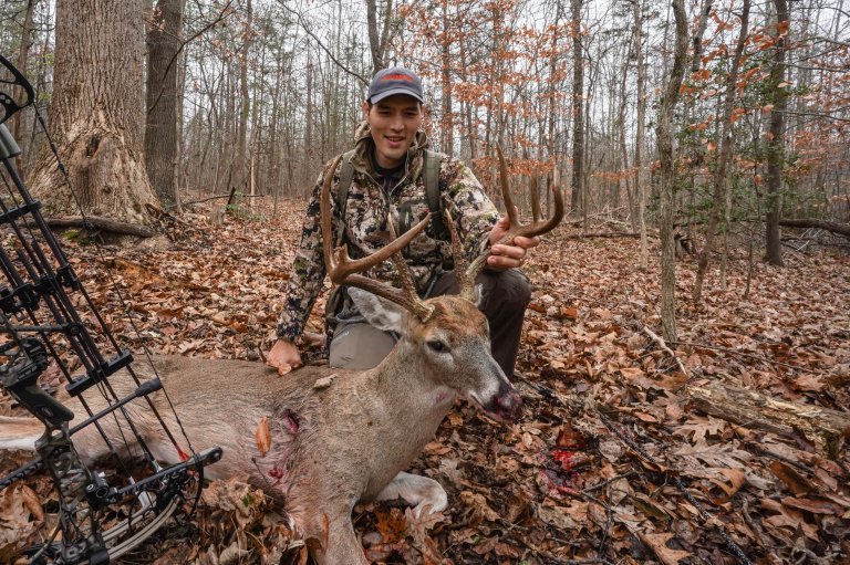 The author with a deer