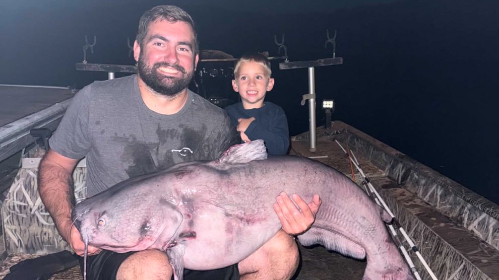 He Was Just Trying to Hook a Small Catfish for His Son to Fight. He Ended Up Catching the New State Record